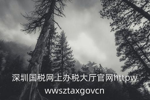 深圳國稅網上辦稅大廳官網httpwwwsztaxgovcn