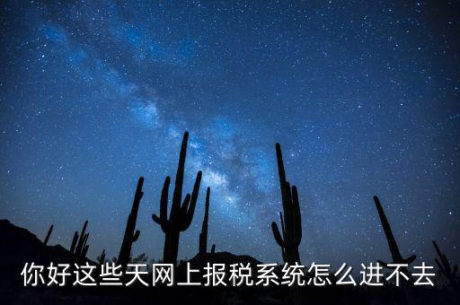 為什么個(gè)稅系統(tǒng)打不開(kāi)，你好這些天網(wǎng)上報(bào)稅系統(tǒng)怎么進(jìn)不去