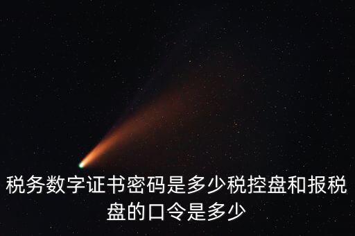 新報(bào)稅盤密碼是什么，稅務(wù)數(shù)字證書(shū)密碼是多少稅控盤和報(bào)稅盤的口令是多少