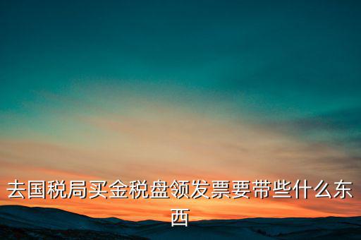 去國(guó)稅局買(mǎi)金稅盤(pán)領(lǐng)發(fā)票要帶些什么東西