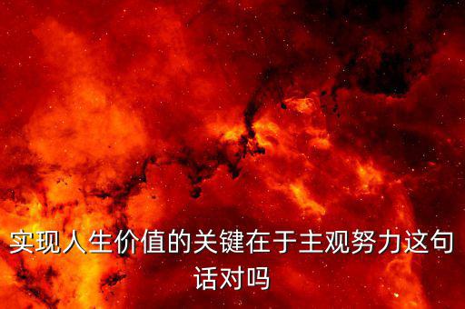 主觀努力是什么意思，在事業(yè)命運前途中主觀努力客觀條件哪一個更重要