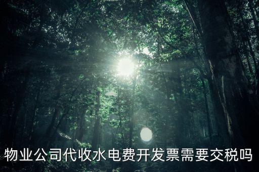 物業(yè)水費(fèi)要交什么稅，2022年4月物業(yè)公司開水電費(fèi)發(fā)票稅率