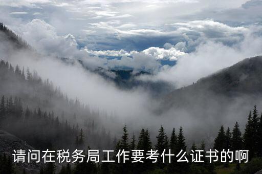 地稅局上班要什么證書，請(qǐng)問(wèn)在稅務(wù)局工作要考什么證書的啊