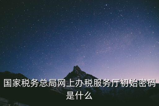 國稅申報原始密碼是什么意思，國稅第一次網(wǎng)上申報的登陸密碼是什么
