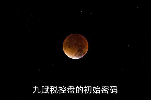 九賦的證書密碼是什么，九賦稅控盤的初始密碼