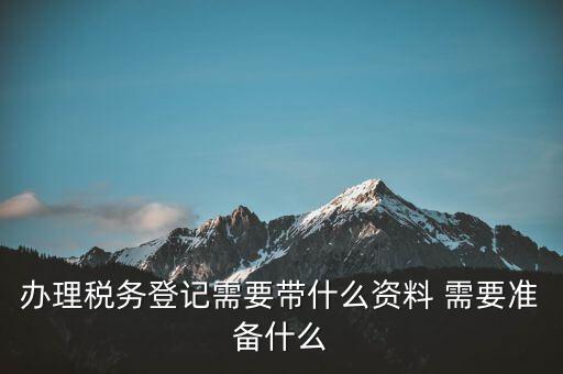 稅務(wù)局登記需要什么資料，稅務(wù)登記 代辦需要什么手續(xù)
