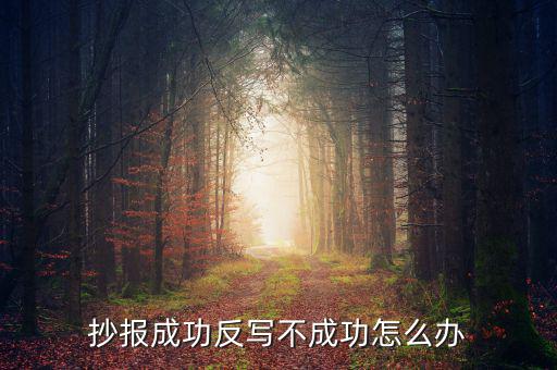 百旺稅控反寫不成功什么原因，抄報成功反寫不成功怎么辦