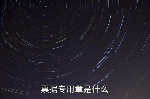 票據(jù)專(zhuān)用章是什么