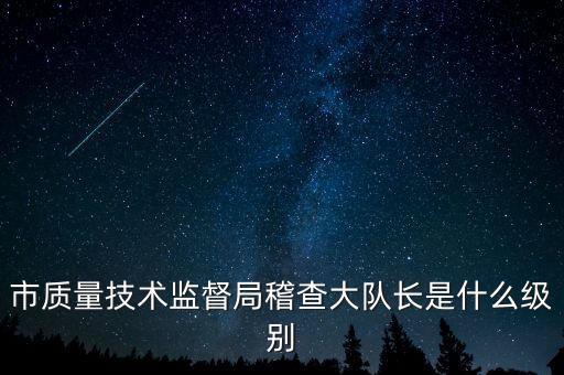 顯稽查局長是什么級別，市質(zhì)量技術監(jiān)督局稽查大隊長是什么級別