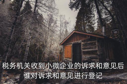 稅務(wù)機(jī)關(guān)收到小微企業(yè)的訴求和意見后誰對(duì)訴求和意見進(jìn)行登記