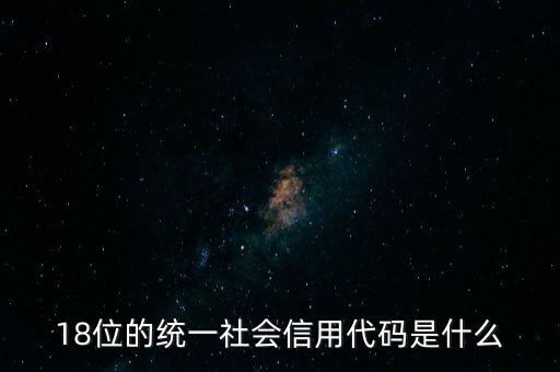 18位的統(tǒng)一社會信用代碼是什么，社會信用統(tǒng)一代碼是哪18位數(shù)字