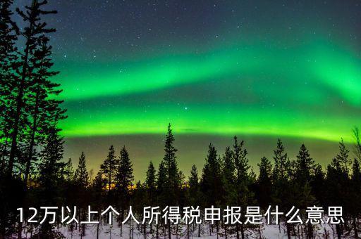 十二萬申報(bào)有什么用，第一次進(jìn)行12萬個(gè)稅申報(bào)有哪些注意點(diǎn)