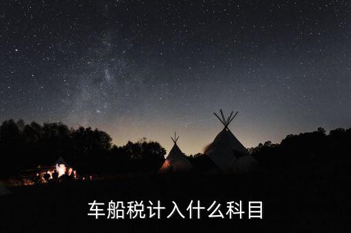 車(chē)船稅計(jì)入什么科目