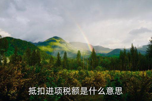 什么是抵扣進(jìn)項稅，什么是進(jìn)項稅額抵扣