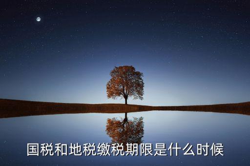 椒江國(guó)地稅什么時(shí)候交，國(guó)稅和地稅繳稅期限是什么時(shí)候