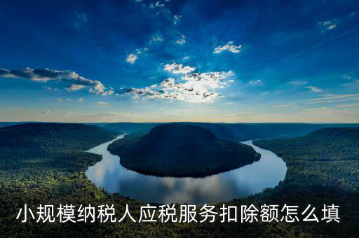 小規(guī)模納稅人應稅服務扣除額怎么填