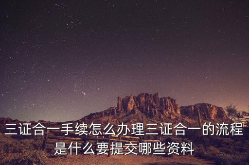 變更地稅三證合一需要什么資料，三證合一營業(yè)執(zhí)照換證需要什么資料