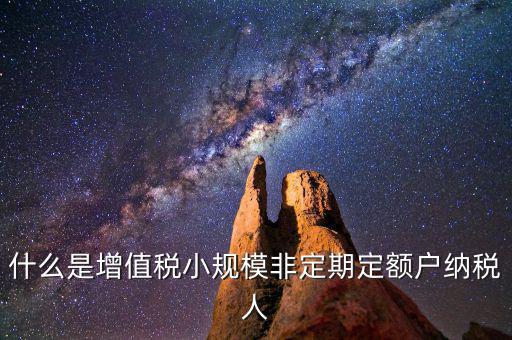 非定期定額報是什么意思，什么是增值稅小規(guī)模非定期定額戶納稅人
