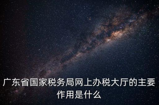國(guó)稅網(wǎng)廳是什么，什么是電子稅務(wù)局