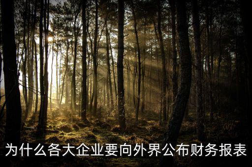為什么要報(bào)送財(cái)務(wù)報(bào)表，為什么要編財(cái)務(wù)報(bào)表