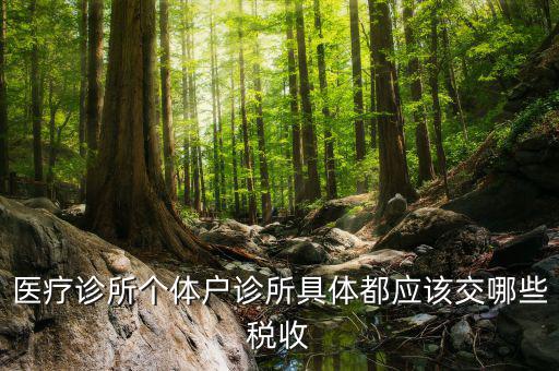 醫(yī)院應(yīng)交什么稅，醫(yī)療診所個體戶診所具體都應(yīng)該交哪些稅收
