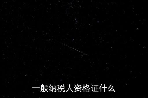 納稅人資格證是什么，一般納稅人的認定資格是什么