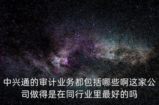 百旺中興通干什么的，中興通的審計業(yè)務(wù)都包括哪些啊這家公司做得是在同行業(yè)里最好的嗎