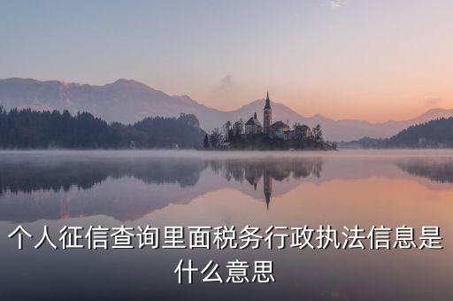 稅務(wù)負(fù)面清單指什么，個人征信查詢里面稅務(wù)行政執(zhí)法信息是什么意思