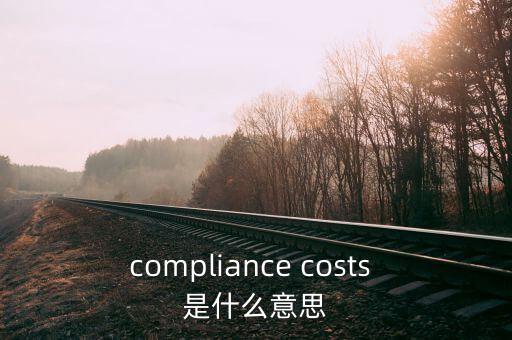 遵從成本什么意思，compliance costs 是什么意思