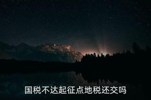 不達(dá)起征點什么意思，小規(guī)模不達(dá)起征點的是否計提印花稅