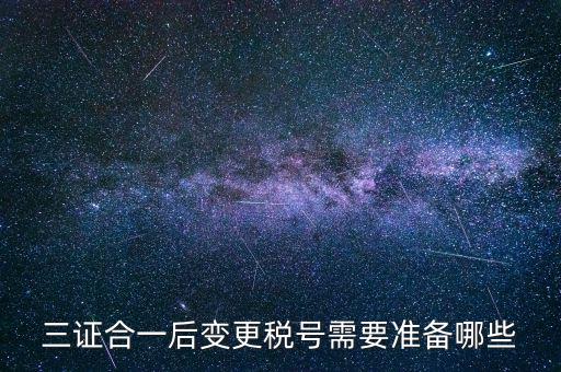 什么情況變更稅號，三證合一后變更稅號需要準(zhǔn)備哪些