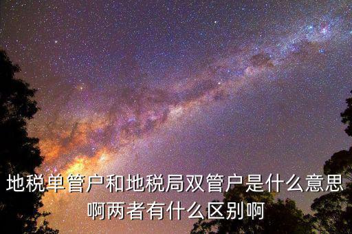 什么企業(yè)是地稅單管戶，地稅單管戶除了飲食行業(yè)外還有哪幾個行業(yè)