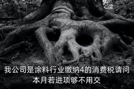 我公司是涂料行業(yè)繳納4的消費稅請問本月若進(jìn)項夠不用交