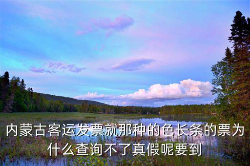 內(nèi)蒙古客運發(fā)票就那種的色長條的票為什么查詢不了真假呢要到