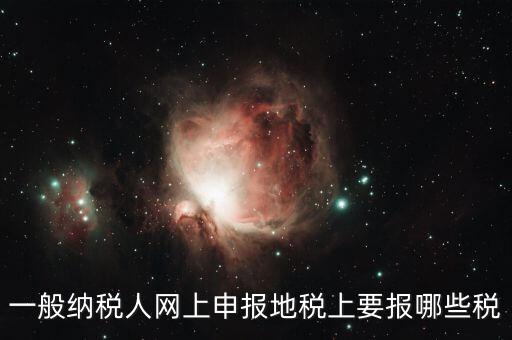 一般納稅人網上申報地稅上要報哪些稅