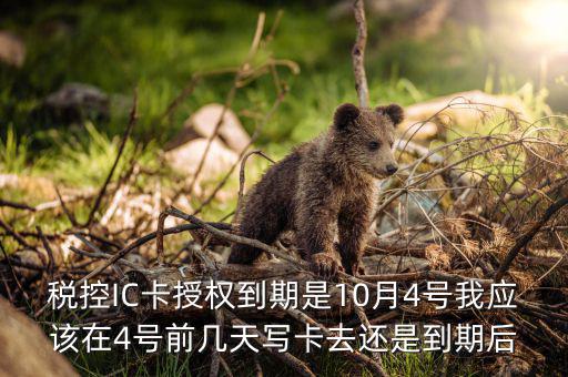 稅控IC卡授權(quán)到期是10月4號(hào)我應(yīng)該在4號(hào)前幾天寫(xiě)卡去還是到期后