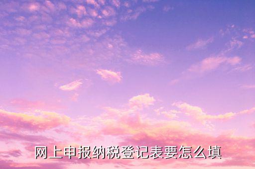 納稅登記表是填什么，稅務(wù)登記表怎么填