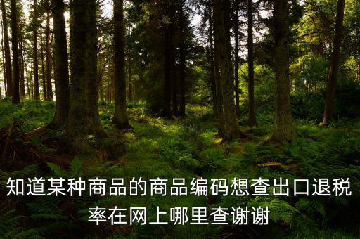 什么網(wǎng)站能查到退稅率，有沒(méi)有查詢(xún)出口退稅率的網(wǎng)址