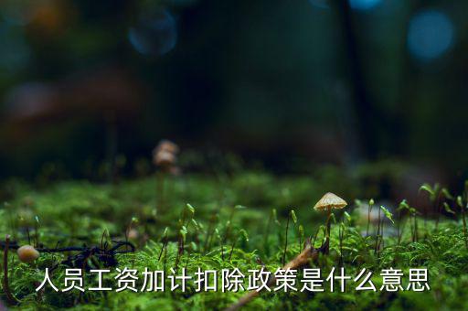 加計(jì)扣除有什么條件，人員工資加計(jì)扣除政策是什么意思