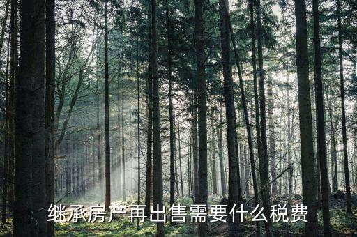 繼承房屋出售有什么稅，繼承房產(chǎn)再出售需要什么稅費(fèi)