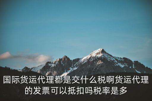 貨代公司交什么稅，國際貨運代理都是交什么稅啊貨運代理的發(fā)票可以抵扣嗎稅率是多