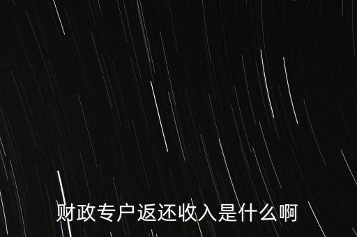 什么是財(cái)政返還，什么是事業(yè)單位的財(cái)政返還額度
