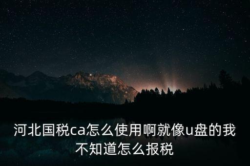 ca行助手是什么，稅務(wù)申報(bào)是否下載ca行助手就可以了