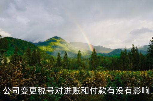 稅號變更是什么意思，公司變更稅號對進(jìn)賬和付款有沒有影響