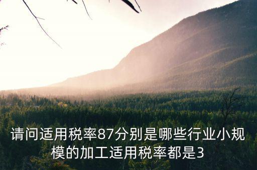 什么叫適用稅率，稅率是什么