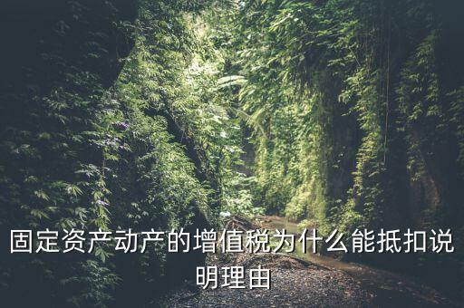 為什么用固定資產(chǎn)抵稅，固定資產(chǎn)抵稅問題