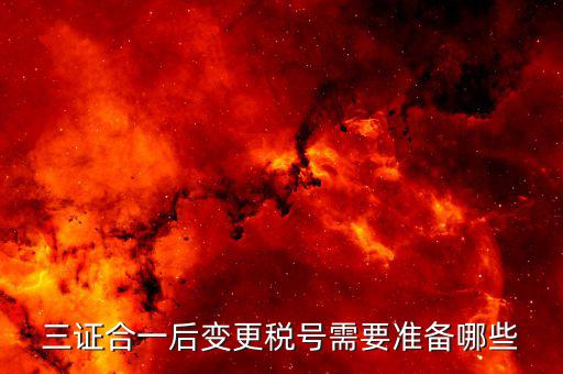 更改稅號需要什么資料，三證合一后變更稅號需要準備哪些