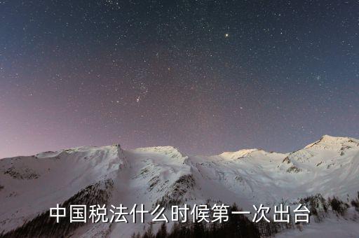 中國稅法什么時候第一次出臺