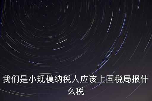 小規(guī)模要報什么稅，我想問問小規(guī)模納稅人報稅需要報些什么