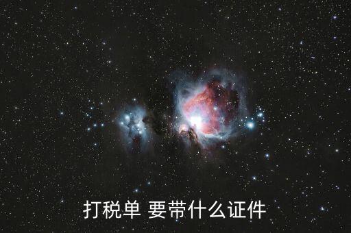 打印稅單需要什么證件，到稅務(wù)打印稅單需要什么資料